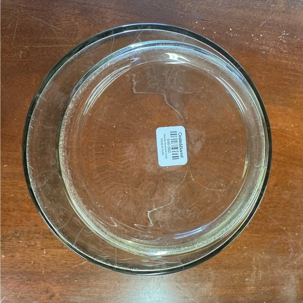 Crate & Barrel Spin Glass Hurricane Candle Holder/Vase